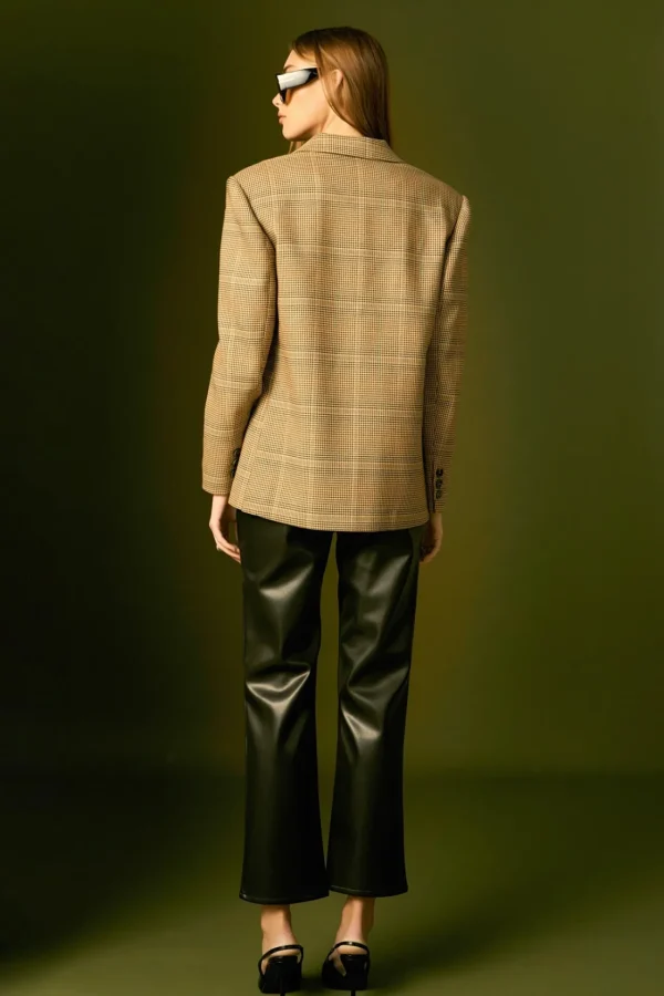 ENGLISH FACTORY Matching Sets | Jackets & Coats*- Glen Check Bow Jacket BROWN