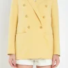 ENGLISH FACTORY Matching Sets | Blazers*- Gold Buttoned Structured Blazer DAFFODIL