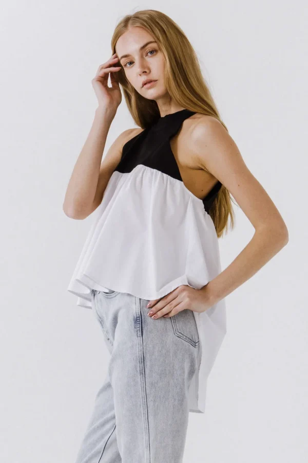 ENGLISH FACTORY Tops*- Halter Neck Blouse