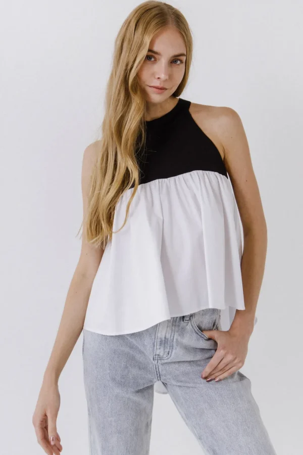 ENGLISH FACTORY Tops*- Halter Neck Blouse