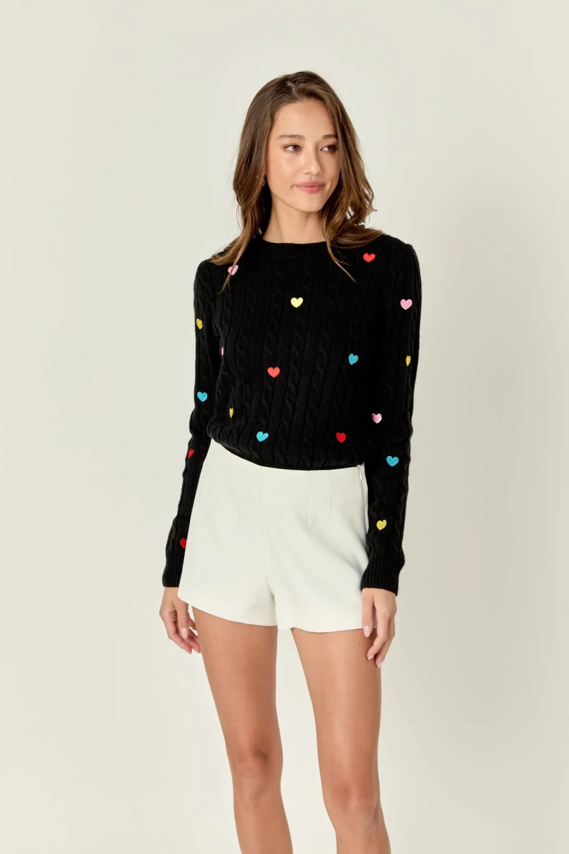 english_factory__heart_em_3-3.webp ENGLISH FACTORY Sweaters & Knits*- Heart Embroidery Knit Sweater BLACK