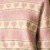 ENGLISH FACTORY Sweaters & Knits*- Heart Stripe Knit PINK