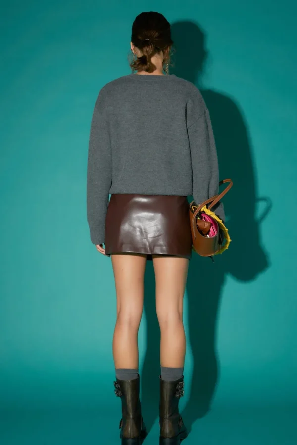 ENGLISH FACTORY Sweaters & Knits*- Heart Sweater CHARCOAL