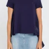 ENGLISH FACTORY Tops*- High Low T-shirt With Eyelet Peplum