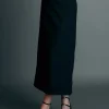 ENGLISH FACTORY Skirts | Tops*- High Waisted A Line Midi Skirt BLACK