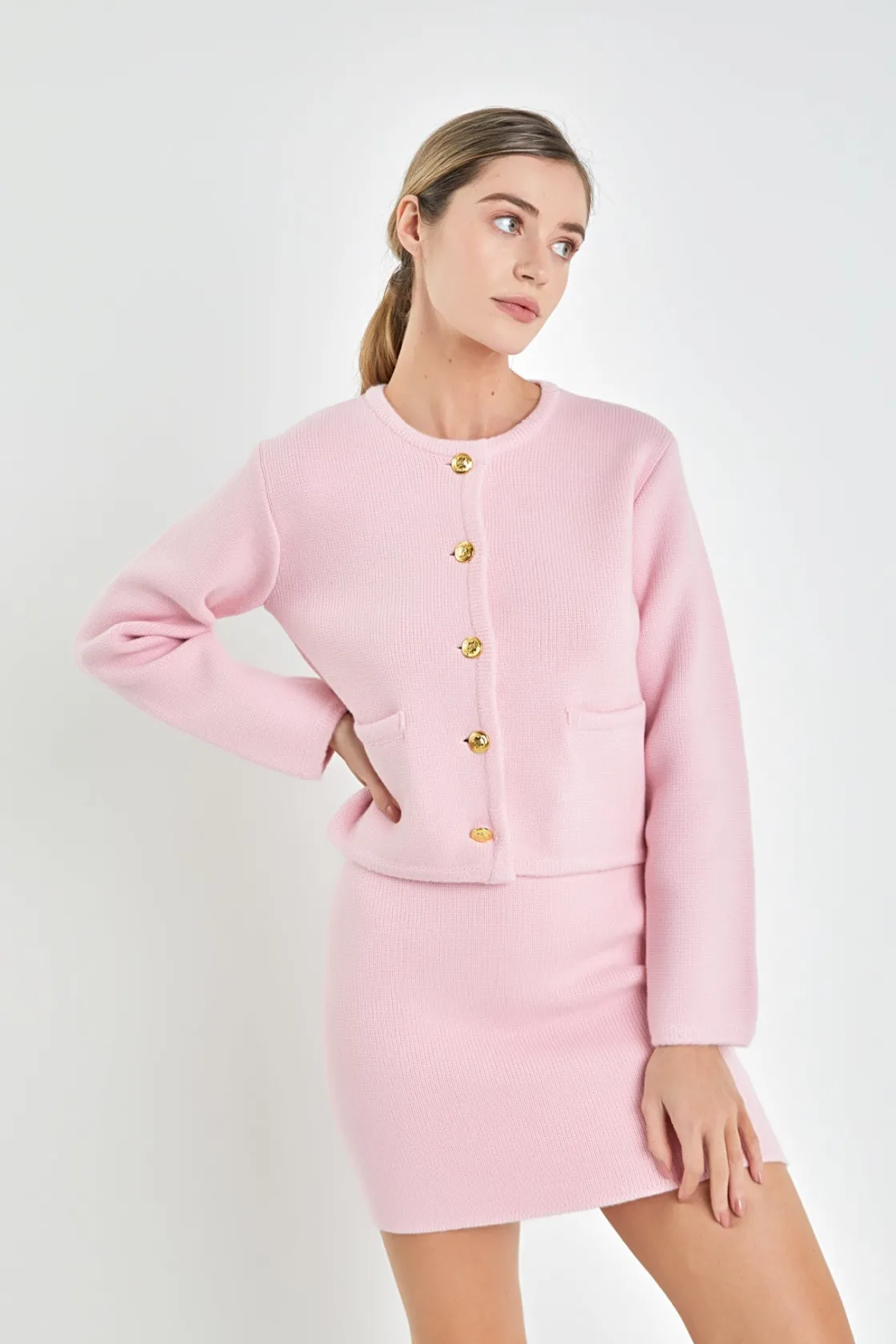 english_factory__high_wai_13-1.webp ENGLISH FACTORY Matching Sets | Skirts*- High Waisted Knit Mini Skirt
