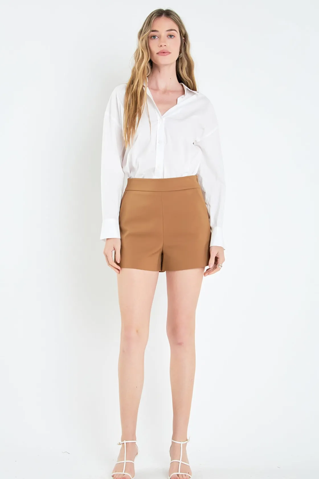 english_factory__high_wai_14.webp ENGLISH FACTORY Shorts & Skorts | Tops*- High Waisted Mini Shorts