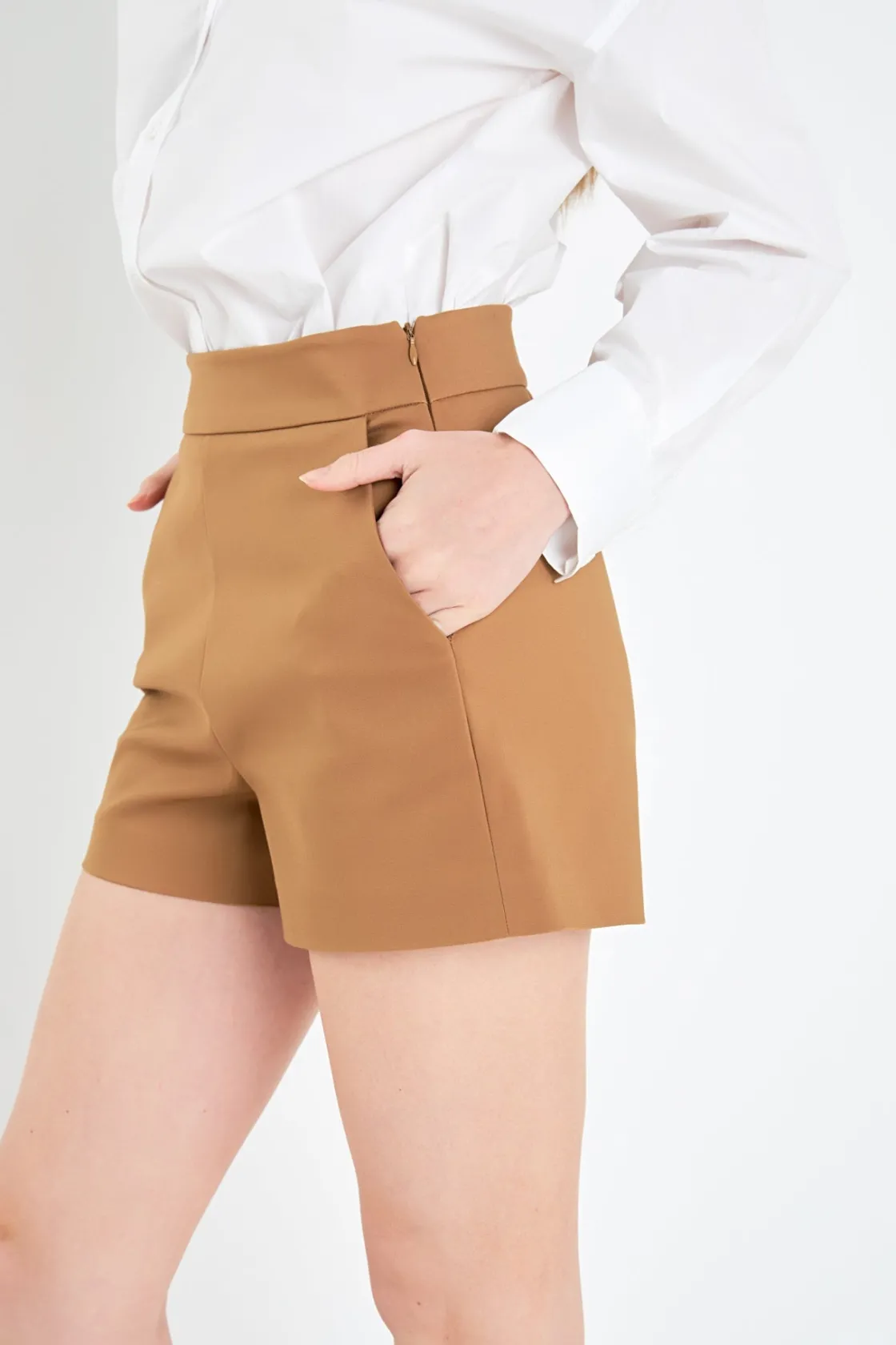 english_factory__high_wai_15.webp ENGLISH FACTORY Shorts & Skorts | Tops*- High Waisted Mini Shorts