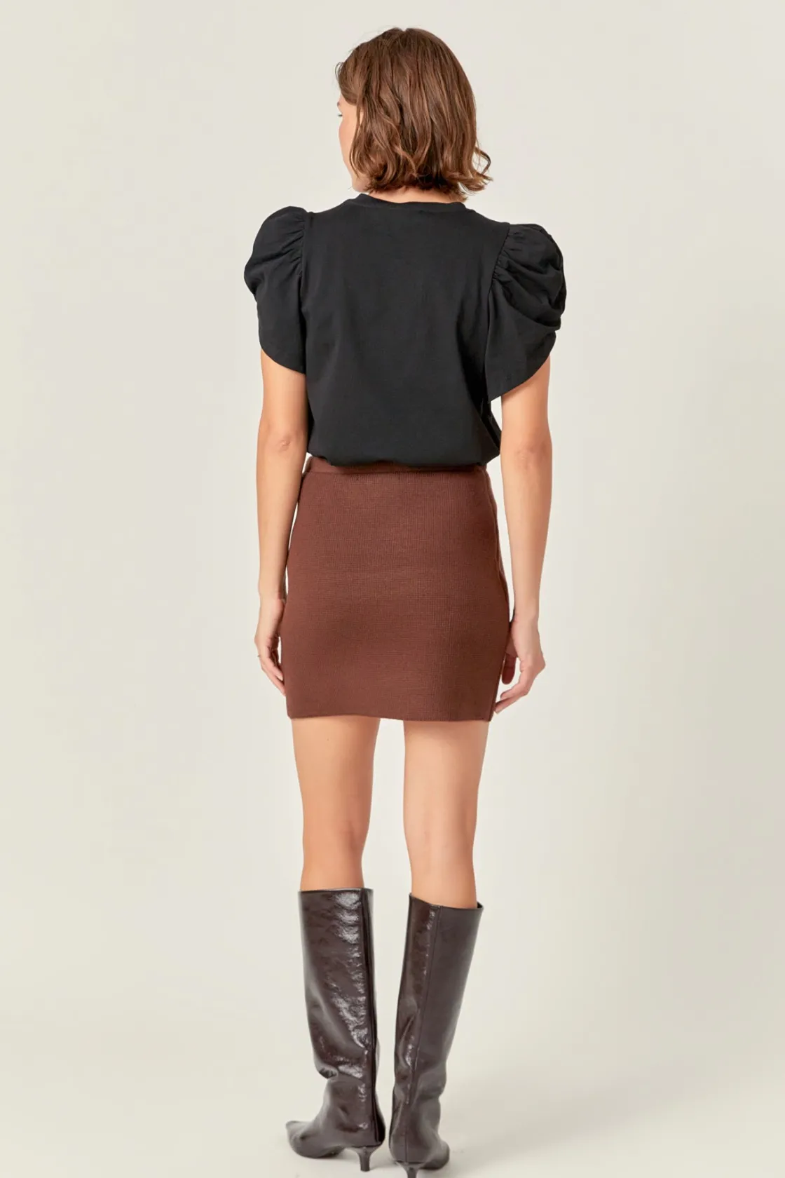 english_factory__high_wai_2-5.webp ENGLISH FACTORY Matching Sets | Skirts*- High Waisted Knit Mini Skirt