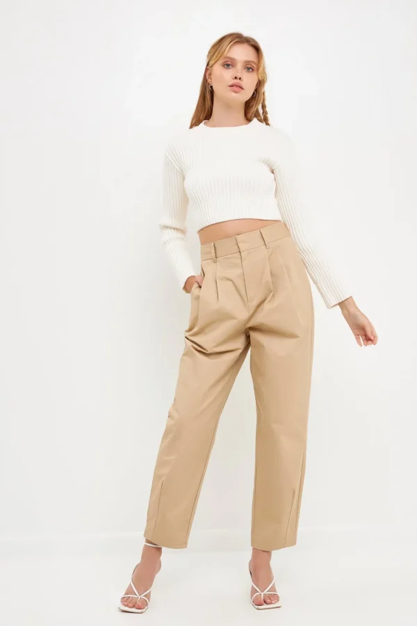 ENGLISH FACTORY Pants | Tops*- High Waist Pleated Trouser