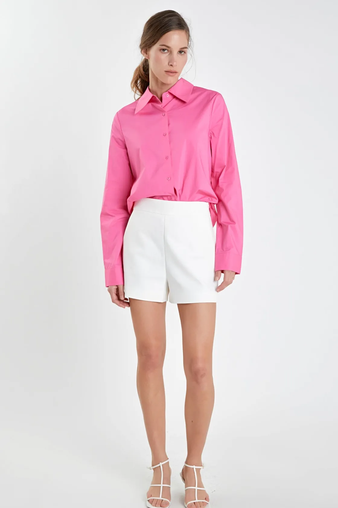 english_factory__high_wai_4-3.webp ENGLISH FACTORY Shorts & Skorts | Tops*- High Waisted Mini Shorts