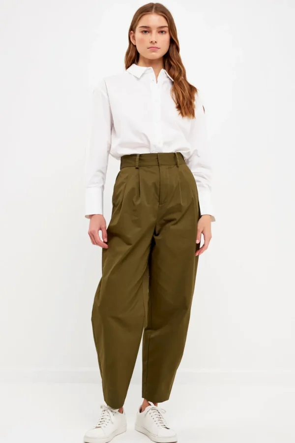ENGLISH FACTORY Pants | Tops*- High Waist Pleated Trouser
