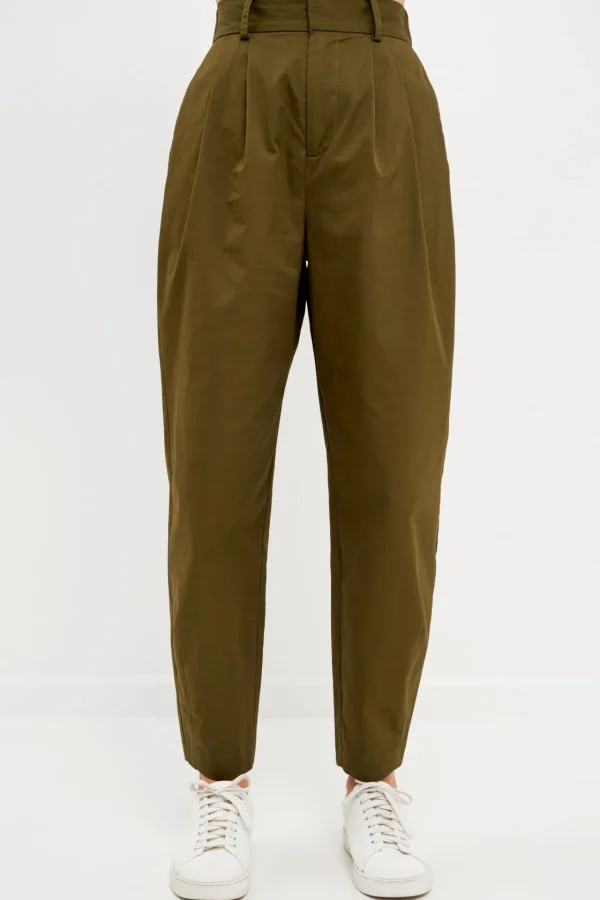 ENGLISH FACTORY Pants | Tops*- High Waist Pleated Trouser