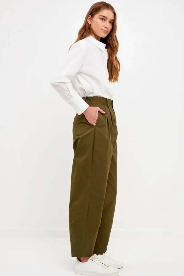 ENGLISH FACTORY Pants | Tops*- High Waist Pleated Trouser