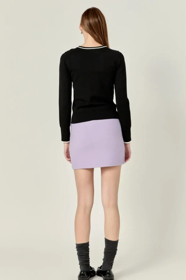 ENGLISH FACTORY Matching Sets | Skirts*- High Waisted Knit Mini Skirt