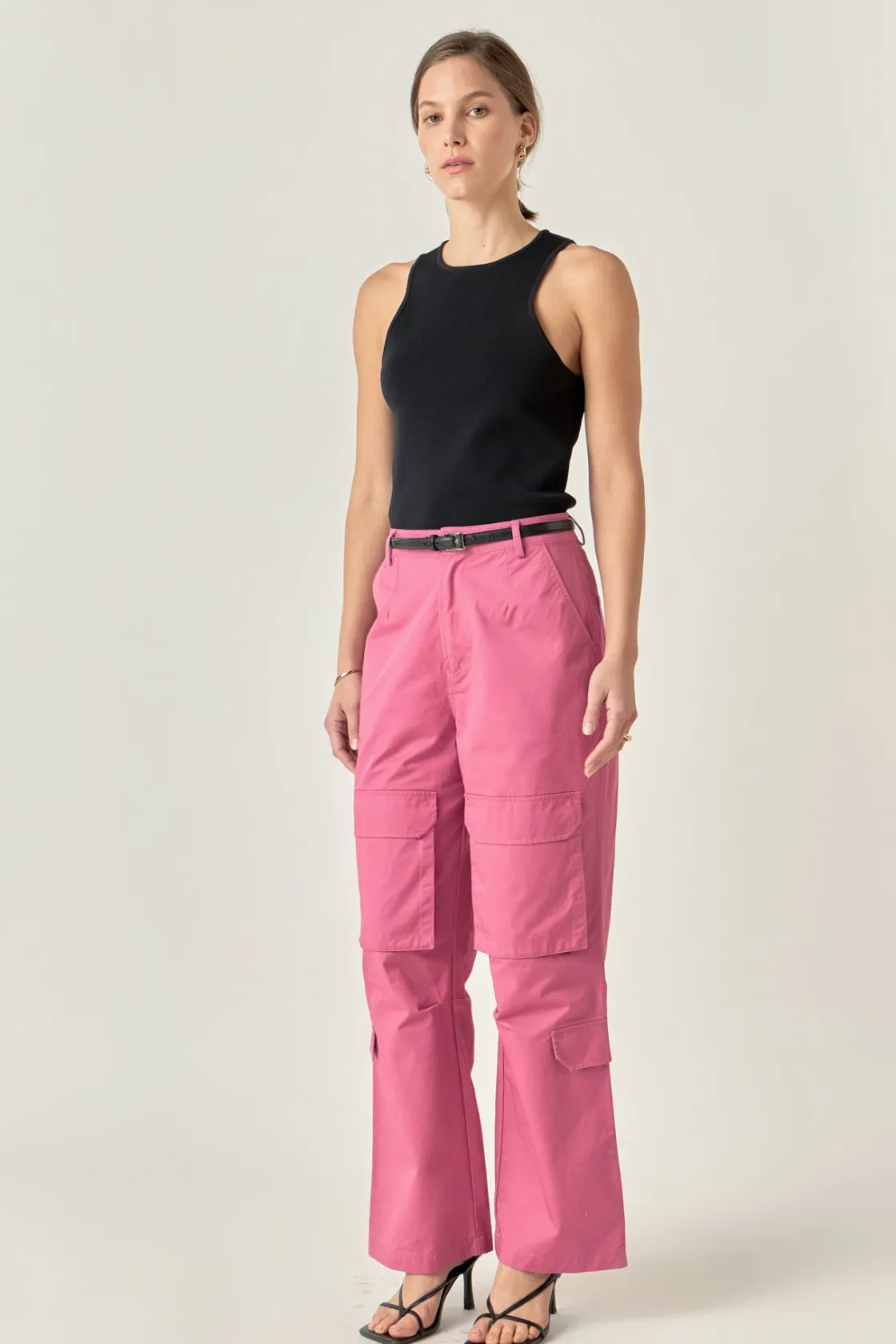 english_factory__highwais_12.webp ENGLISH FACTORY Pants | Tops*- High-Waisted Wide Leg Cargo Pants