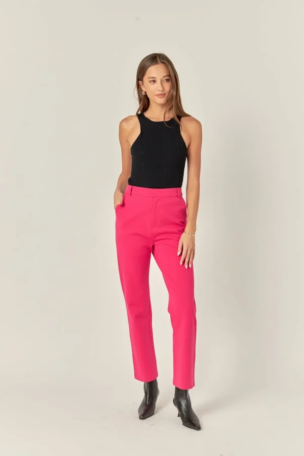 ENGLISH FACTORY Sweaters & Knits | Matching Sets*- High-waist Knit Pants FUCHSIA