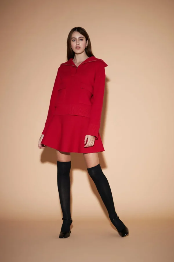 ENGLISH FACTORY Sweaters & Knits | Skirts*- High-Waisted A-Line Mini Skirt