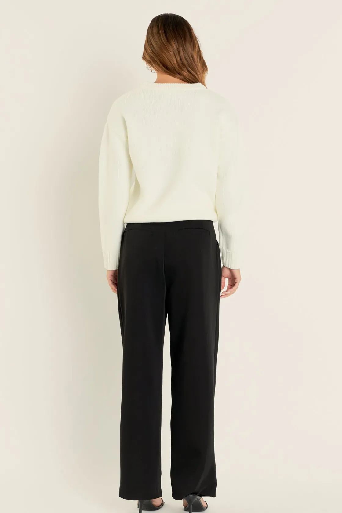 english_factory__holiday__2.webp ENGLISH FACTORY Sweaters & Knits | Tops*- Holiday Sequins Lettering Sweater OFFWHITE