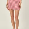 ENGLISH FACTORY Matching Sets | Skirts*- Hounds tooth Mini Skirt RED
