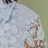 ENGLISH FACTORY Lace Dresses | Tops*- Iris Guipure Lace Mini Dress POWDERBLUE