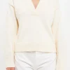 ENGLISH FACTORY Sweaters & Knits | Tops*- Collared Knit Sweater IVORY