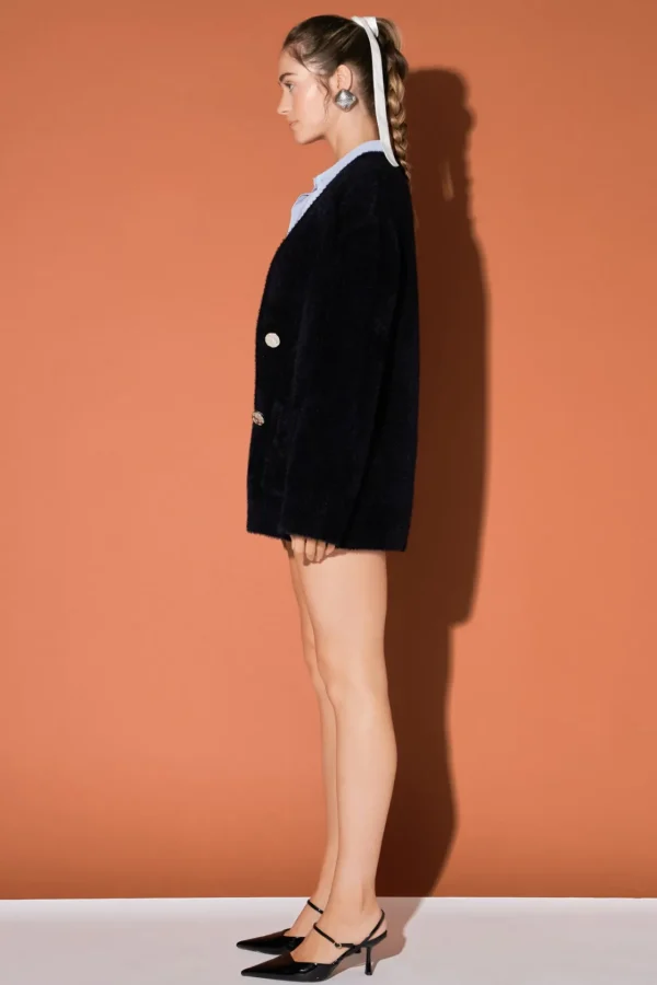 ENGLISH FACTORY Sweaters & Knits | Jackets & Coats*- Knit Blazer Cardigan BLACK