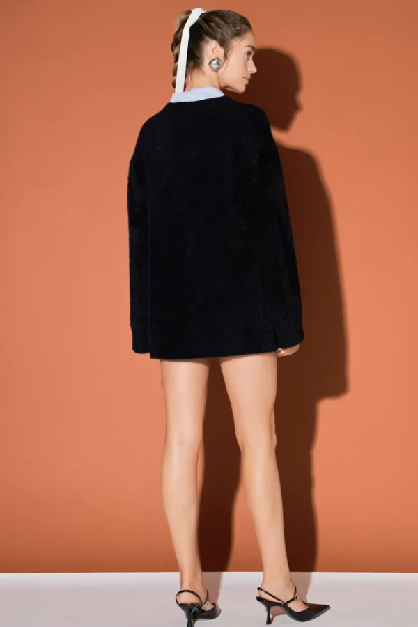 ENGLISH FACTORY Sweaters & Knits | Jackets & Coats*- Knit Blazer Cardigan BLACK