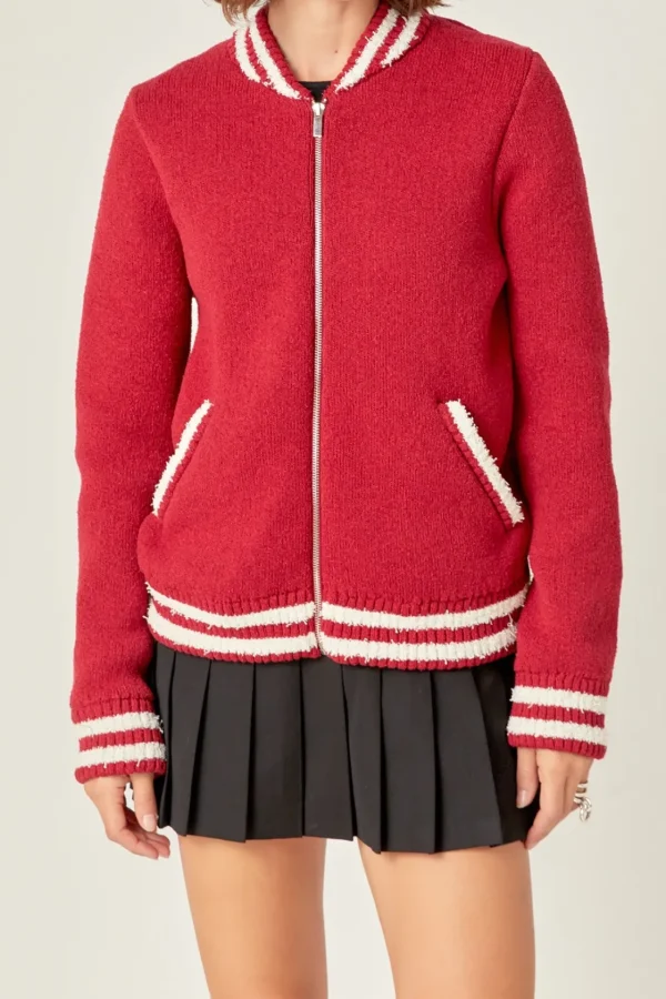 ENGLISH FACTORY Jackets & Coats | Tops*- Knit Bomber Jacket