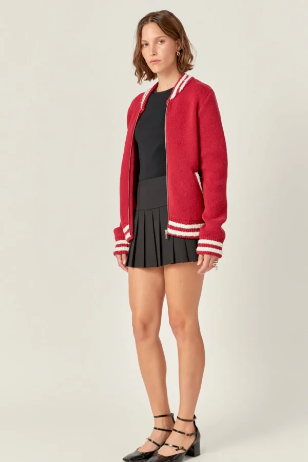 ENGLISH FACTORY Jackets & Coats | Tops*- Knit Bomber Jacket