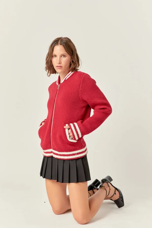 ENGLISH FACTORY Jackets & Coats | Tops*- Knit Bomber Jacket