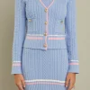 ENGLISH FACTORY Matching Sets | Tops*- Knit Cardigan POWDERBLUE
