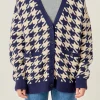 ENGLISH FACTORY Sweaters & Knits | Tops*- Knit Houndstooth Cardigan
