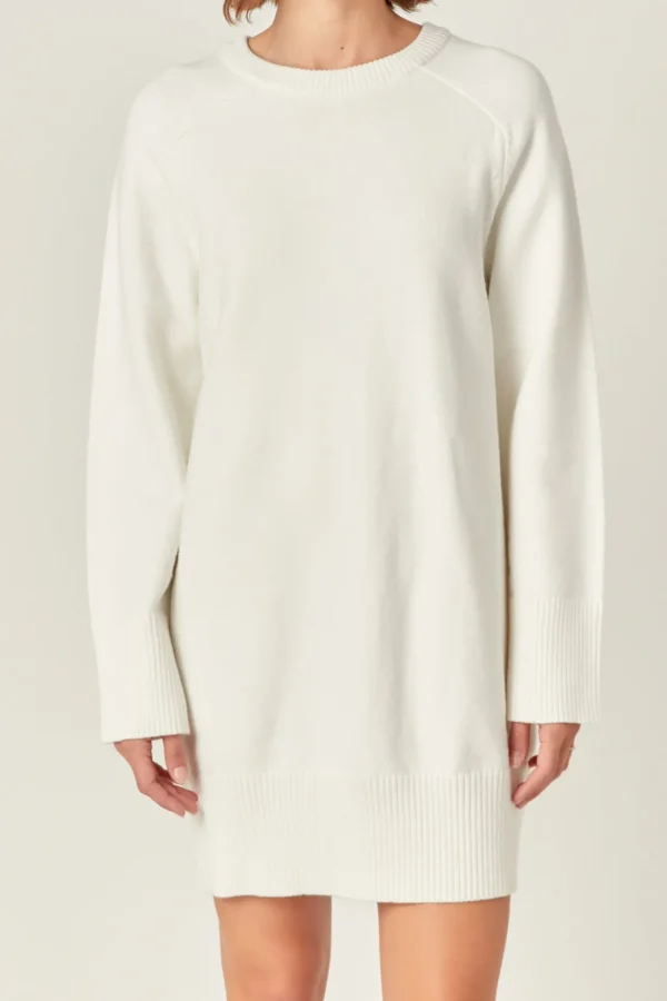 ENGLISH FACTORY Knit Dresses | White Dresses*- Knit Mini Dress