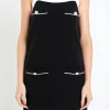 ENGLISH FACTORY Strapless | Tops*- Knit Mini Dress With Pockets BLACK/CREAM