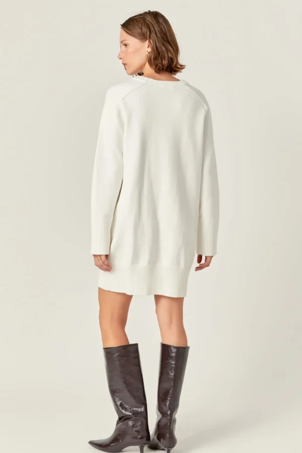 ENGLISH FACTORY Knit Dresses | White Dresses*- Knit Mini Dress