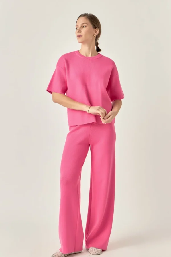 ENGLISH FACTORY Matching Sets | Pants*- Knit Pants PINK