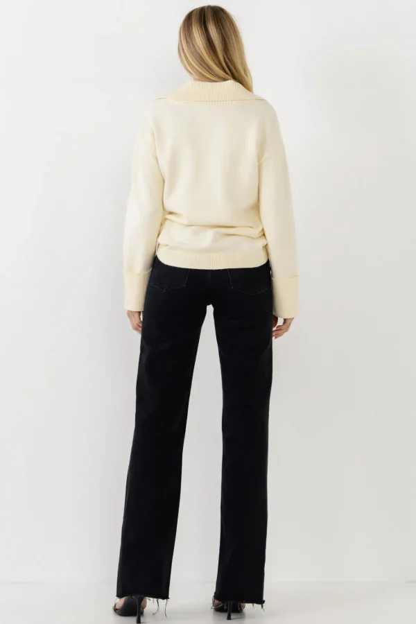 ENGLISH FACTORY Tops*- Knit Pullover CREAM