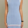 ENGLISH FACTORY Matching Sets | Tops*- Knit Sleeveless Mini Dress POWDERBLUE