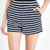 ENGLISH FACTORY Shorts & Skorts | Tops*- Knit Striped Shorts NAVY/WHITE