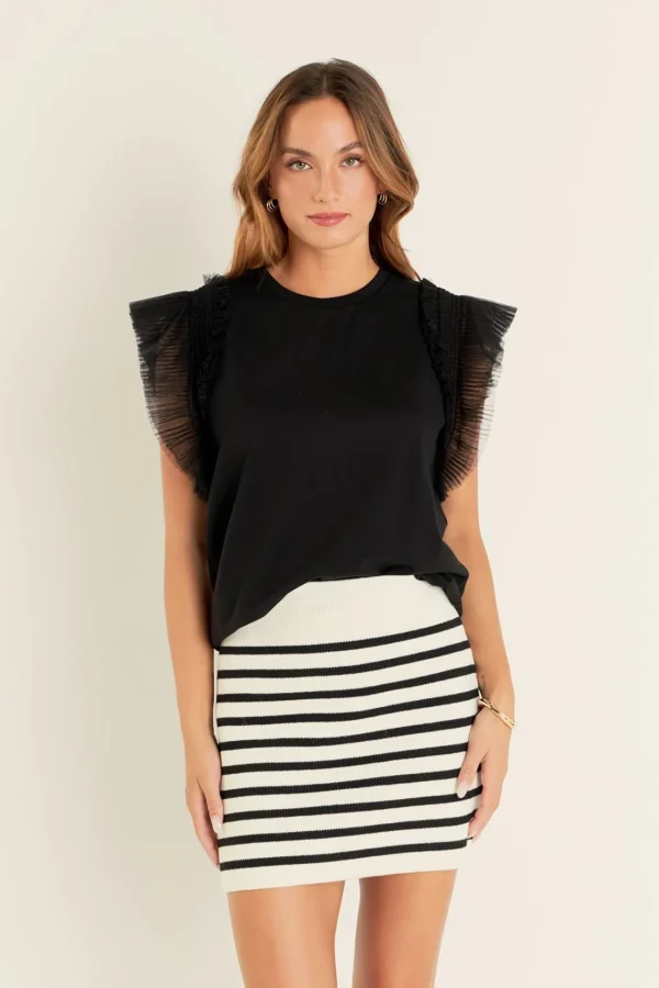 ENGLISH FACTORY Sweaters & Knits | Matching Sets*- Knit Striped Mini Skirt