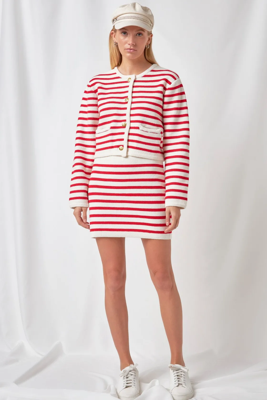 english_factory__knit_str_14.webp ENGLISH FACTORY Sweaters & Knits | Matching Sets*- Knit Striped Mini Skirt