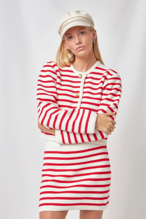 ENGLISH FACTORY Sweaters & Knits | Matching Sets*- Knit Striped Mini Skirt