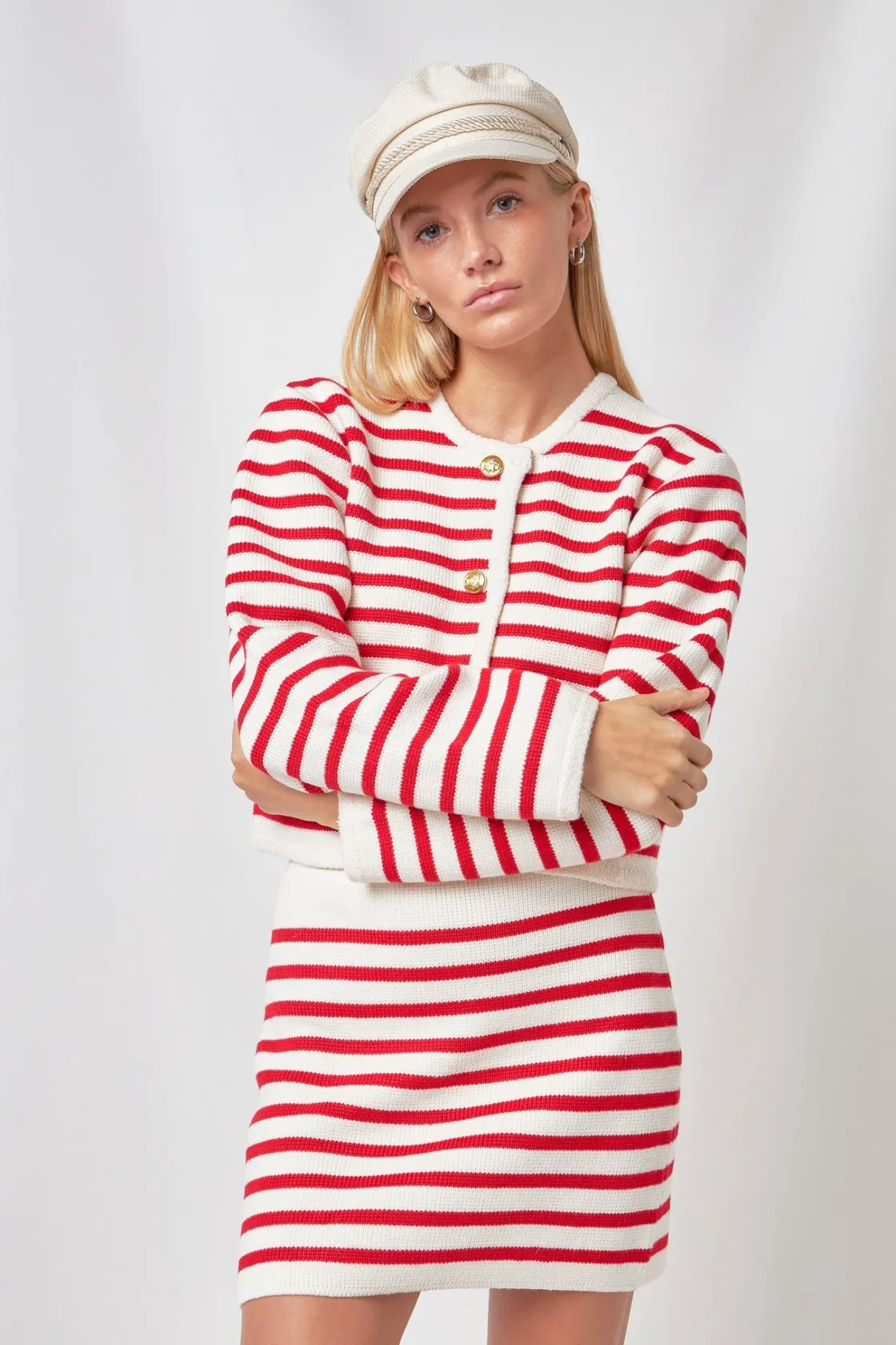 english_factory__knit_str_18.webp ENGLISH FACTORY Sweaters & Knits | Matching Sets*- Knit Striped Mini Skirt
