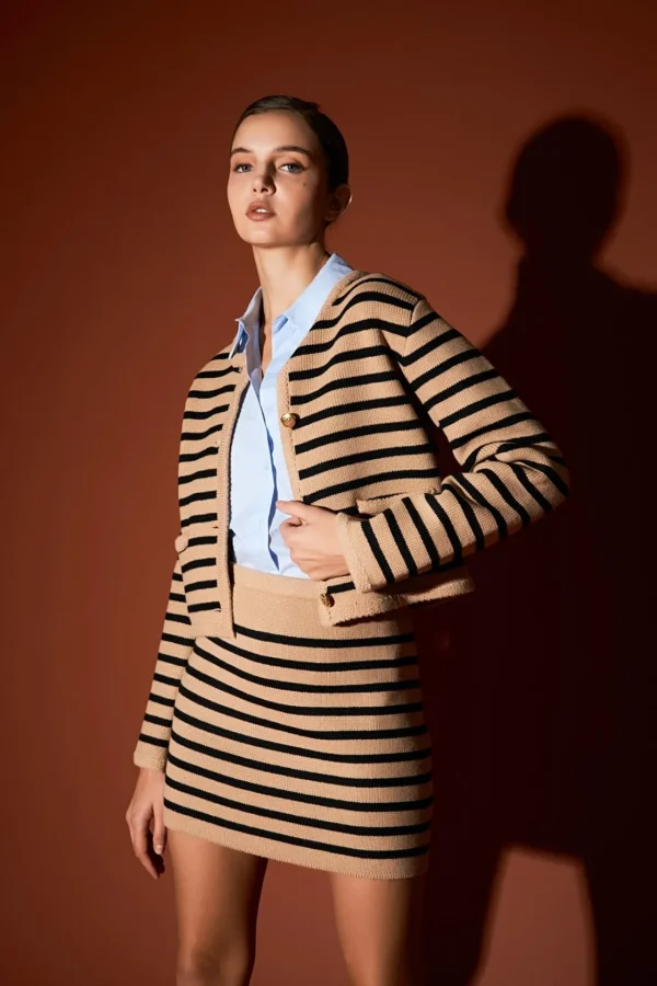 ENGLISH FACTORY Sweaters & Knits | Matching Sets*- Knit Striped Mini Skirt