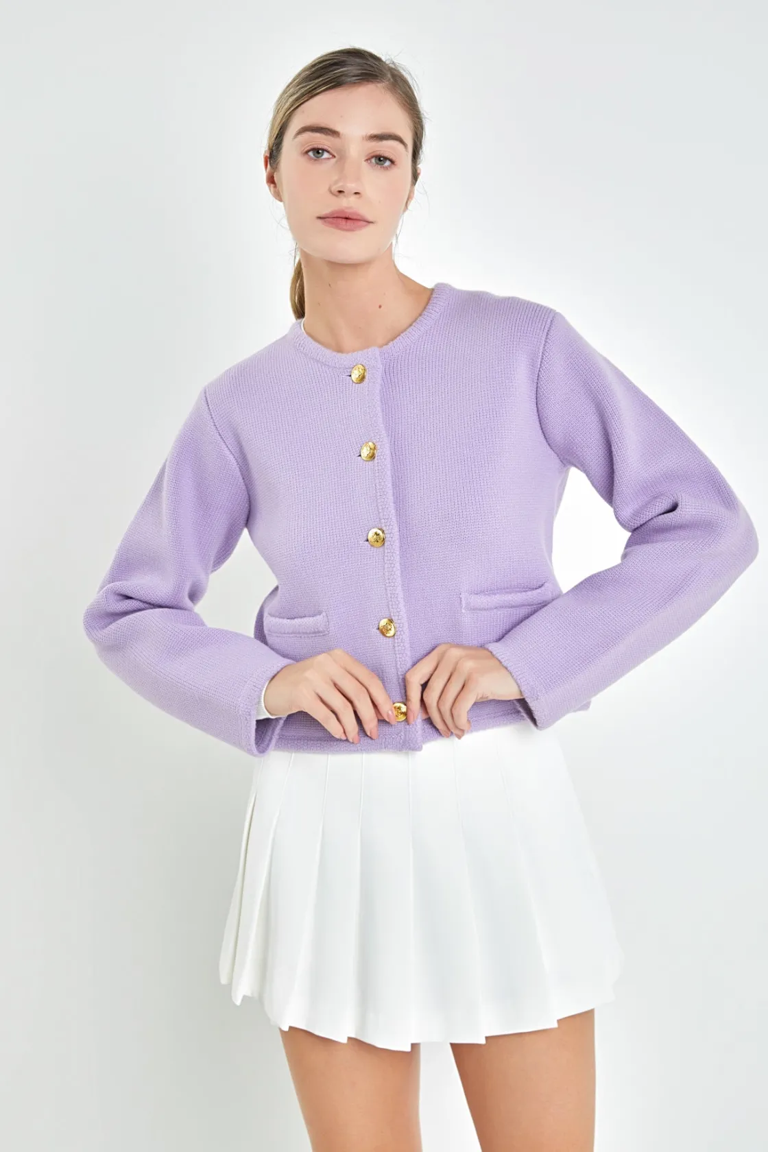 english_factory__knit_swe_4.webp ENGLISH FACTORY Sweaters & Knits | Matching Sets*- Knit Sweater Cardigan