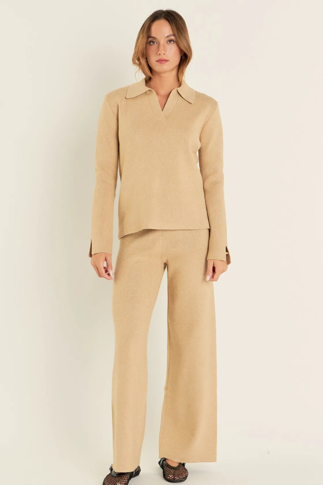 english_factory__knit_wid_10.webp ENGLISH FACTORY Sweaters & Knits | Matching Sets*- Knit Wide Pants