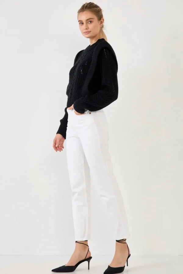 ENGLISH FACTORY Sweaters & Knits*- Knitted Sweater in BLACK