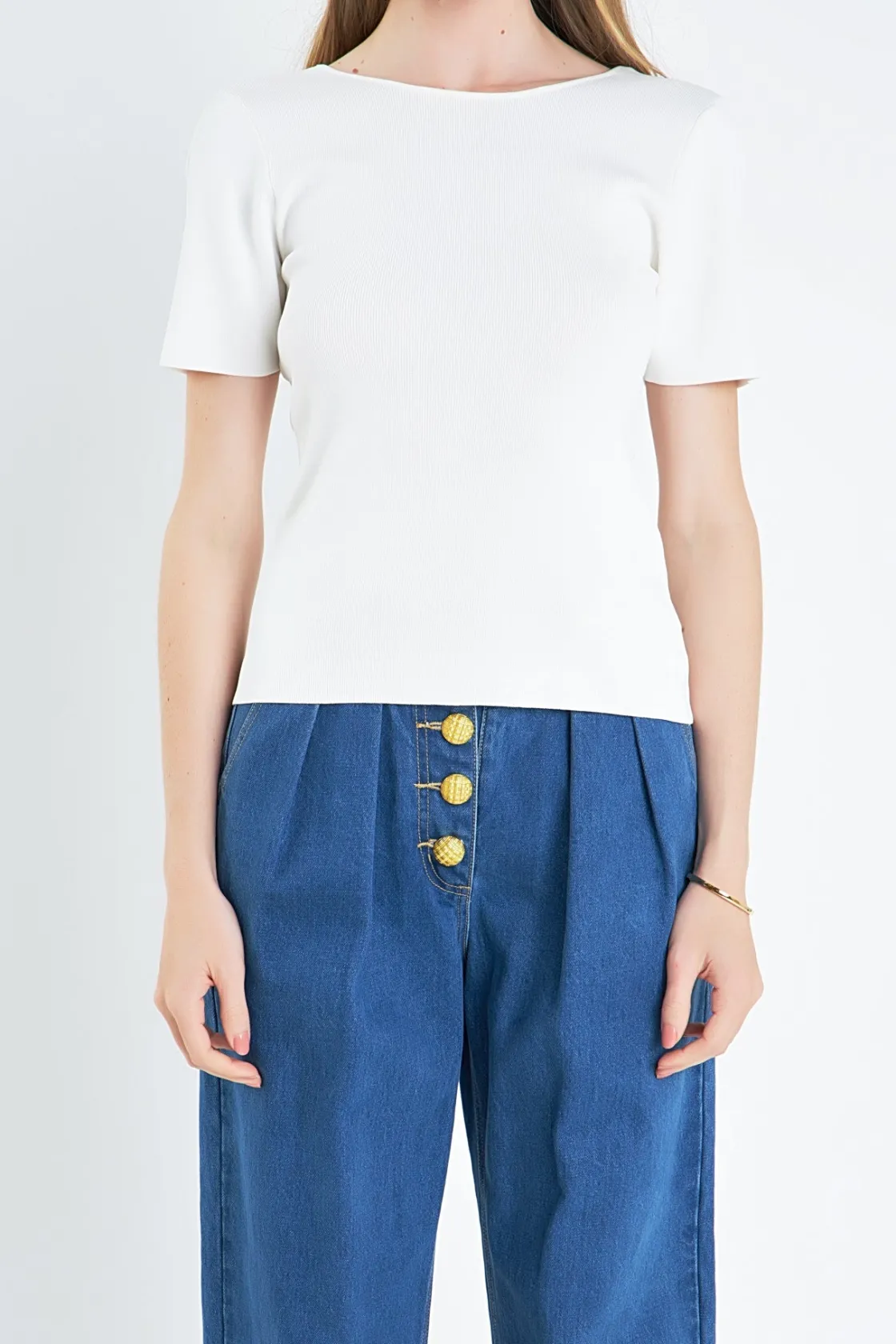 english_factory__knotted__5.webp ENGLISH FACTORY Tops*- Knotted Back Detail Knit Top