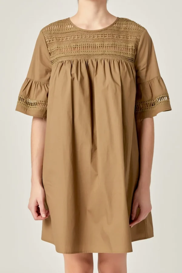 ENGLISH FACTORY Lace Dresses | Tops*- Lace Detail Mini Dress